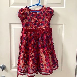 Size 6 burgundy and gold special occasion dress